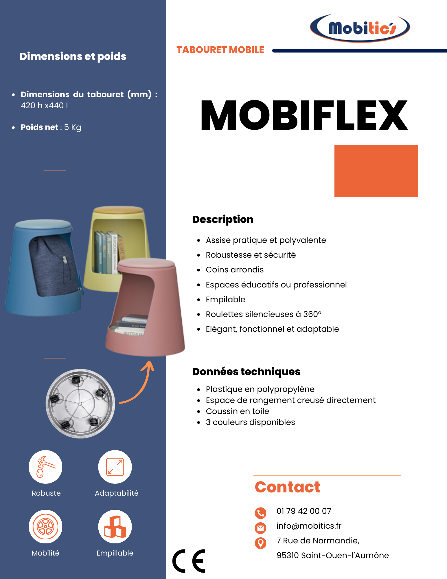Tabouret Mobiflex