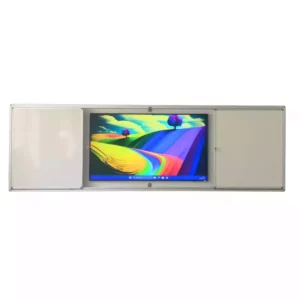 Associé à un écran interactif jusqu'à 75", le tableau blanc coulissant Araboard 4 est une solution innovante pour un apprentissage innovant et dynamique.