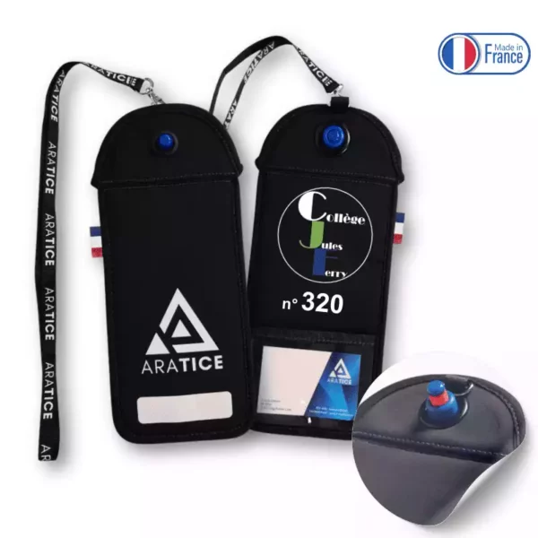 Araphone Blocker 3 FR - Pochette anti-ondes verrouillable Fabriquée en France pour Portable en pause