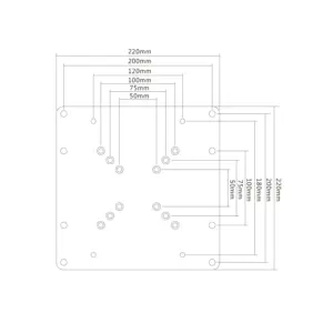 Adaptateur VESA universel pour support TV 23"-43"