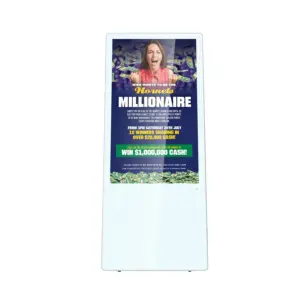 Totem vidéo pliable 43'' blanc. FULL HD. 500 cd indoor