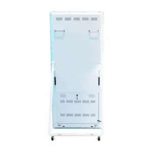 Totem vidéo pliable 43'' blanc. FULL HD. 500 cd indoor