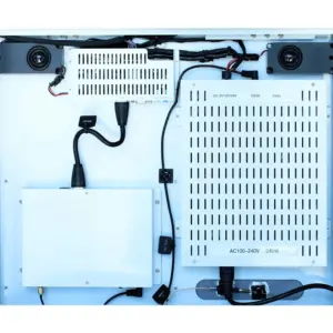 Totem vidéo pliable 43'' blanc. FULL HD. 500 cd indoor