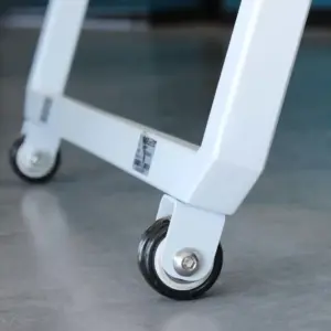 Totem vidéo pliable 43'' blanc. FULL HD. 500 cd indoor
