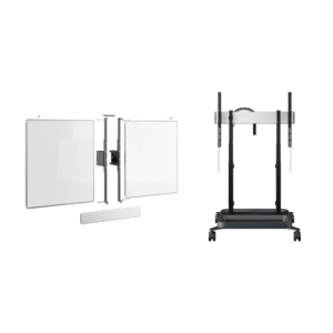 Support mobile motorisé assisté électriquement pour écran interactif 65", réglable en hauteur motorisé (jusqu'à 1000mm)
