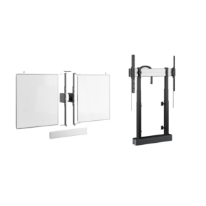 Support mural motorisé avec télécommande pour écran interactif 86", réglable en hauteur automatique (jusqu'à 900mm)
