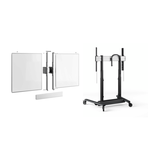 Support mobile motorisé avec télécommande pour écran interactif 86", réglable en hauteur automatique (jusqu'à 700mm)