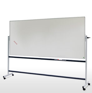 Tableau Mobile Pivotant Axe Horizontal Émail Blanc Projection