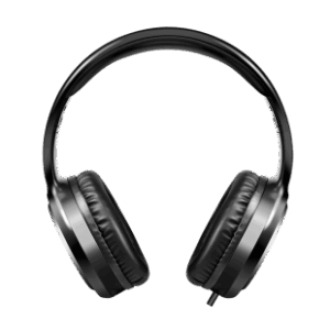 Casque stéréo avec microphone, prise casque 3,5mm, noir