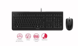Clavier souris filaire Cherry DC 2000 AZERTY noir USB