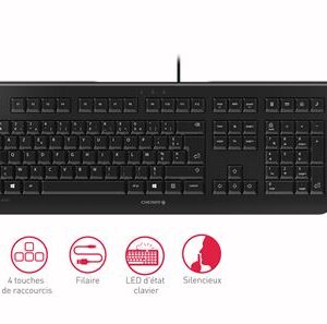 Clavier souris filaire Cherry DC 2000 AZERTY noir USB