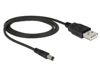 Cordon Alimentation USB AM / DC 5.5x2.1 Mâle 1.00m