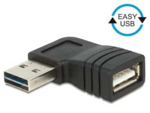 Adaptateur USB A vers A M/F coudé gauche/droit