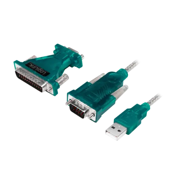 Convertisseur USB 2.0 à RS 232 DB9 + DB25 en 1.20m