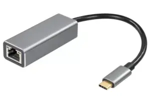 Convertisseur USB-C 3.1 à RJ45 Gigabit 10/100/1000 Noir
