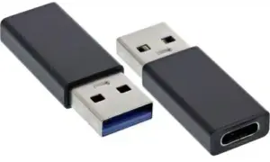 Adaptateur USB3.0 Type-A M vers USB3.2 Type-C F monobloc