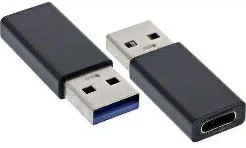 Adaptateur USB3.0 Type-A M vers USB3.2 Type-C F monobloc