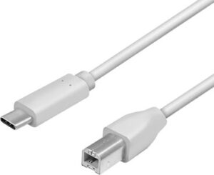 Cordon USB-C à USB type-B M/M Gris