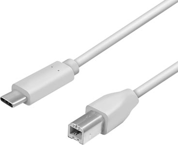 Cordon USB-C à USB type-B M/M Gris