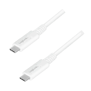 Cordon USB4 Gén. 3.2 Type-C M/M 8K, PD 100W 0,80m Blanc