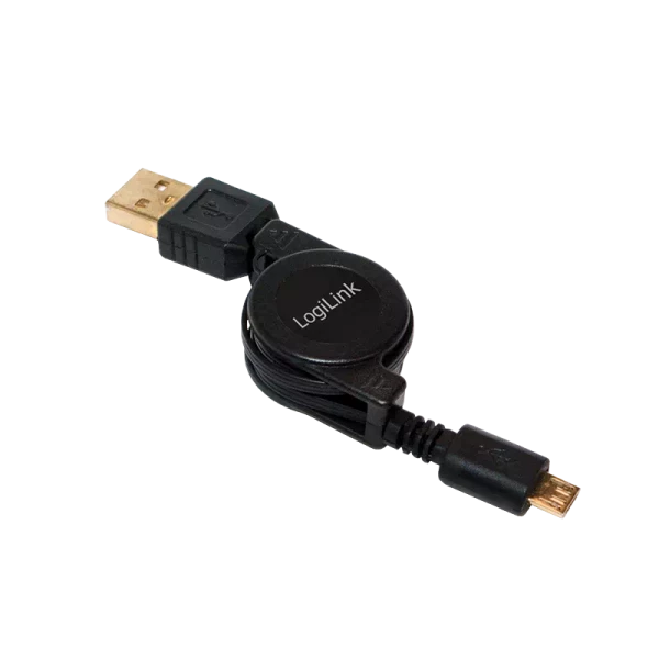 Cordon rétractable USB2.0 A vers Micro USB 0.75m