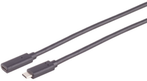 Rallonge USB3.2 Type-C M/M, 4K/100W, Noir
