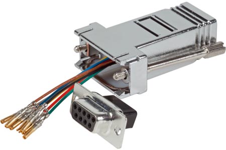 Adaptateur à câbler DB9/RJ45 Blindé