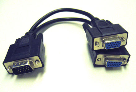 Cordon en Y SVGA M/F/F en 0.15m