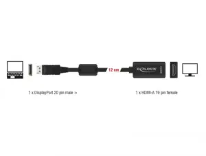 Adaptateur DisplayPort 1.1 M / HDMI F 0.15m - Delock 61849