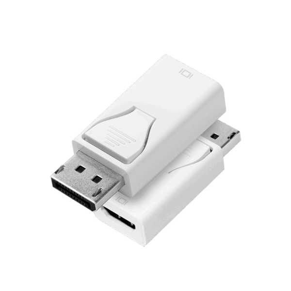 Adaptateur DisplayPort M vers HDMI F, monobloc, Blanc