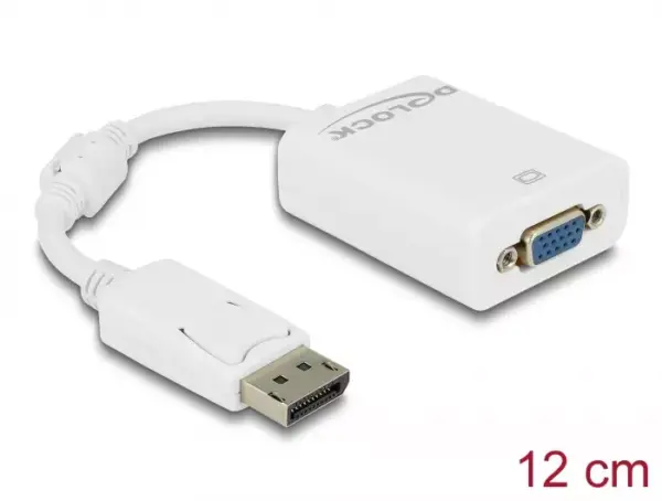 Adaptateur Actif DisplayPort 1.2 M vers VGA F blanc 0.15m