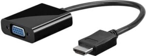Adaptateur HDMI M/ VGA+Audio F 0.25m Noir