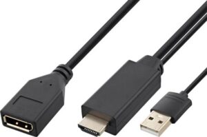 Convertisseur HDMI M > DisplayPort F 4K, 0.30m