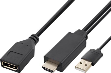 Convertisseur HDMI M > DisplayPort F 4K, 0.30m
