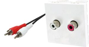 Cordon 2 x RCA M / plastron 2 x RCA F 10m