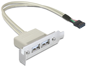 Câble slot 2 ports USB Low-Profile