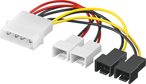 Adaptateur alimentation Molex > 2x12V & 2x5V