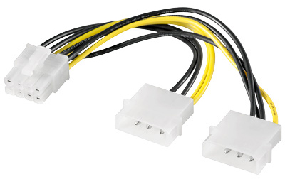 Adaptateur alimentation PCI Express 8 vers 2 Molex
