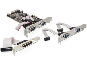 Carte PCI Express 1 port Parallèle + 4 séries + Equerres LP