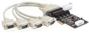 Carte PCI Express 4 ports Série + Equerre Low-Profile