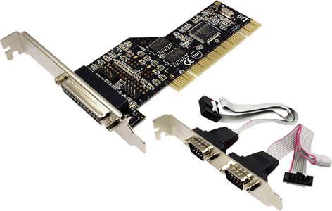 Carte PCI 2 ports Série + 1 port parallèle