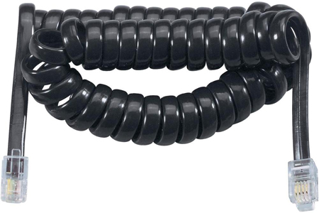 Cordon Combiné RJ9 M/M spiralé 2m Noir