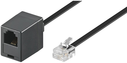 Rallonge noire RJ11/RJ11