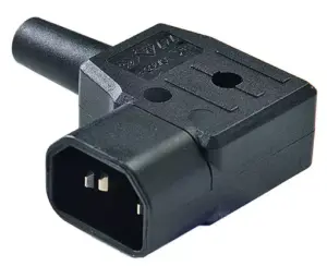 Fiche électrique mâle C14 coudé 90° D HQ