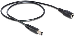 Rallonge d'alimentation 5.00m Jack mâle 2,5 x 5,5mm