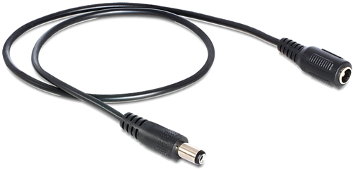 Rallonge d'alimentation 5.00m Jack mâle 2,5 x 5,5mm