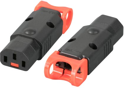 Fiche électrique IEC-Lock+ C13 femelle