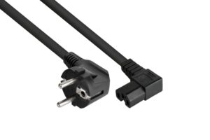 Cordon secteur C15 Coudé Noir