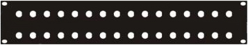 Platine nue 16 ports BNC 19" Noir