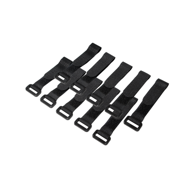 Lot de 10 colliers auto-agrippant 150 x 20 mm - noir - KAB0056